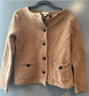 Appleseeds Women's Size M 100% Wool Button Front Cardigan Cozy Sweater y2k vtg thumbnail 1