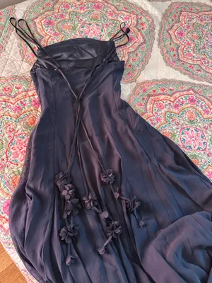 En saison formal dark blue gown thumbnail 4