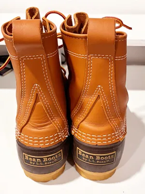 LL Bean Ladies Duck Hunting Boot Brown Rubber Ankle Booties Maine USA Size 7M thumbnail 3