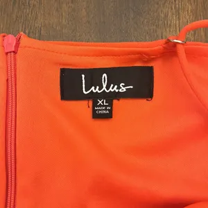 Lulus Great Things‎ Ruffled Bodycon Coral Red Dress Size XL thumbnail 9