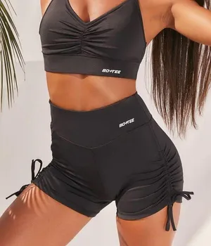 Bo+Tee Cute Black Workout Shorts thumbnail 1