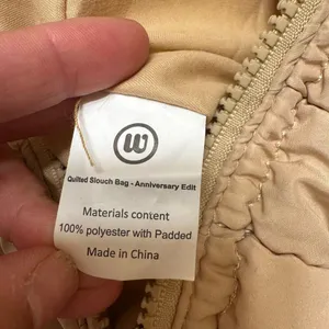 Wantable Tan Quilted Slouchy Puffer Shoulder Bag Purse thumbnail 8
