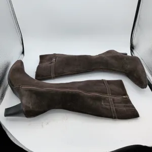 La Canadienne 28394 Dark Brown Suede Knee High Boots‎ Square Toe Womens 9.5 M thumbnail 3