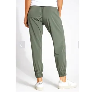 Vuori Women Small Villa Jogger Pants Army Green Stretch Sporty Silky Soft thumbnail 2