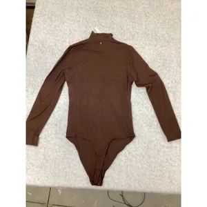 Victoria's Secret Brown Mock Neck Long Sleeve Bodysuit NWT L‎ 11253553 33F6. thumbnail 6
