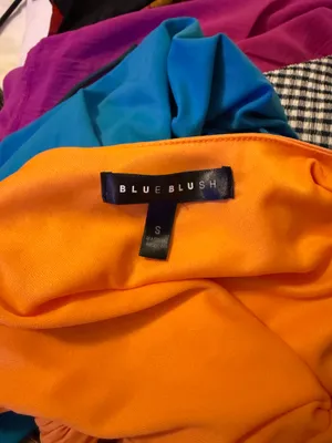 Blue Blush Orange Dress Mini thumbnail 5