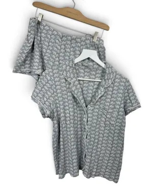Roller Rabbit Hathi Pajama Set in the Heather Grey W2561 Sz XL thumbnail 1