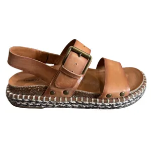 Lucky Brand Leather Sandals Women's 7M Brown Umora Platform Boho Indie Gypsy thumbnail 4