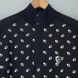 RLX Ralph Lauren Sweater Size Small Black White 1/4 Zip Academia Preppy Golf thumbnail 3