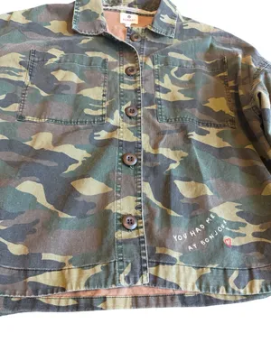 Sundry Button-Down Camo Jacket Shacket Layering 100% Cotton Streetwear Sz Large thumbnail 4