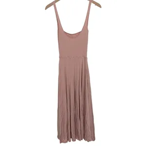 Reformation Rou Knit Dress Midi Blush Pink Size XS thumbnail 4