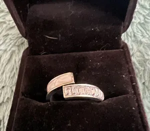 Women’s Stainless Steel Silver Faux Emerald Adjustable Band Size 7-9 thumbnail 2