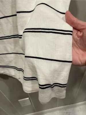 Cute Banana Republic ribbed striped relaxed cotton stretch sleeveless top preppy thumbnail 5