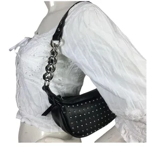 Urban Outfitters Studded Chain Strap Mini Bag Black thumbnail 2