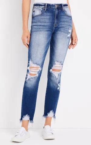 KanCan High Rise Distressed Ankle Skinny Jeans thumbnail 1