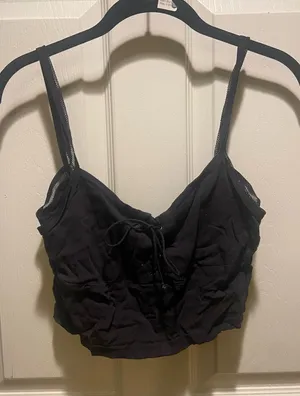 Free People Crop Top Black thumbnail 1
