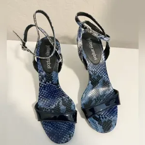 JEFFREY CAMPBELL Navy Blue Strappy Heel Sandals size 6.5‎ thumbnail 3