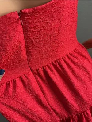Chelsea28 Red Textured Tiered Midi Dress Size S thumbnail 15