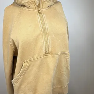 Joy Lab Tan Quarter Zip scuba Pullover Hoodie Cropped Sweatshirt Size‎ Small thumbnail 5