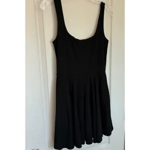 Reformation Dakota Knit Mini Dress Black Tencel‎ Lyocell Fit Flare Size M thumbnail 11