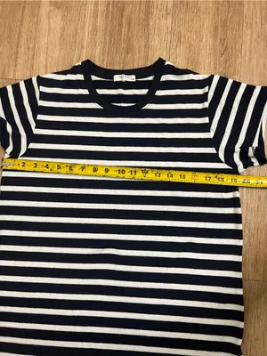 rag & bone Navy and White Striped Crew Neck Tee thumbnail 5