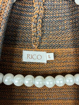 Rico Handmade in Thailand Knit Cardigan Sweater Size L thumbnail 6