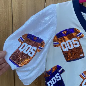 Queen of Sparkles Clemson Gameday Football Jersey Tshirt Dress XS Orange Purple thumbnail 3