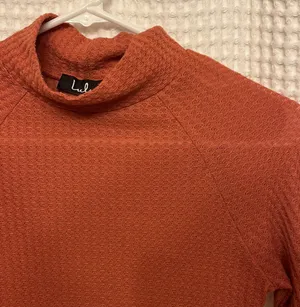 Pink Waffle Knit Mock Neck Bodysuit thumbnail 3