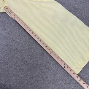 Loft Striped Linen Blend Wide Leg Crop Pants‎ Yellow White Small Lined Preppy thumbnail 15