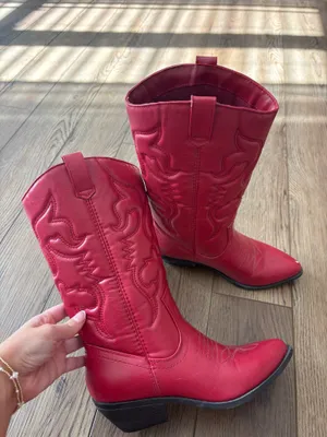 Red cowboy boots Size 7 thumbnail 5