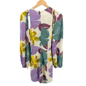 Sabo Skirt Zelle Keyhole Dress Floral Cutout Mini Long Sleeve XS NEW Vacation thumbnail 8
