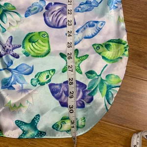 Victorias Secret Satin‎ Sleep Shirt Womens XS Fish Starfish Button Down Pajama thumbnail 12