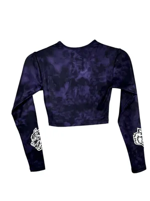 Darc Sport‎ Wolf Spirit Energy Crop Top Reaper Marble Purple Tie Dye XS Limited thumbnail 3