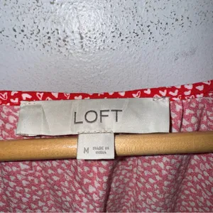 Loft‎ Valentine’s Day Heart Ruffle Long Sleeve Blouse Top M CP thumbnail 3
