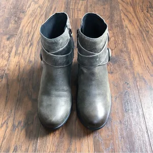 SOREL • Joan of Arctic Wedge II bootie buckle Quarry leather grey ankle short thumbnail 5