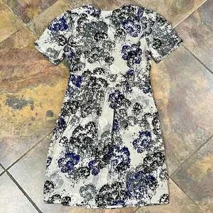 Banana Republic Women's V-neck Multicolor Short Puff Sleeved Dress 10 thumbnail 13