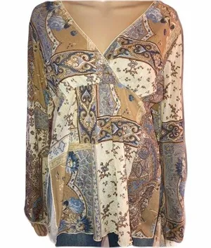 Pretty boho style flowy blouse Size M thumbnail 1