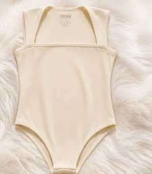Cream OQQ Bodysuit White Size XL thumbnail 1