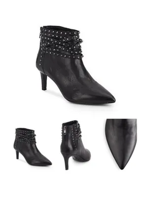 Ash Dangerous Studded Leather Ankle Booties Size 39 thumbnail 2