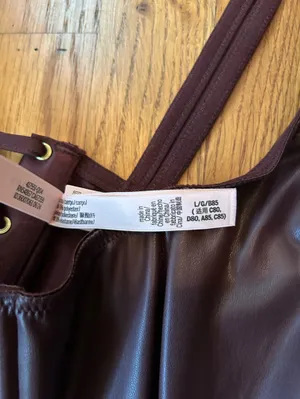 Victoria's Secret Brown Faux Leather Bralette large thumbnail 3