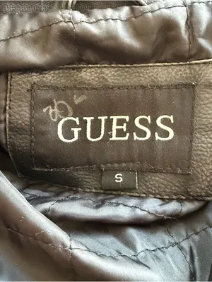 Guess Faux Leather Jacket Sz Small thumbnail 3