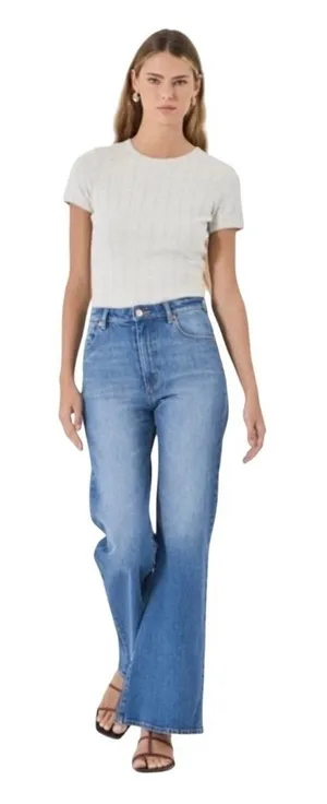 Rolla's Eastcoast Flare Jeans High Rise Wide Leg Blue 25‎ thumbnail 1