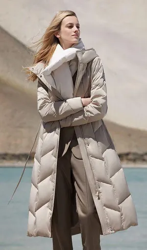 Goelia Goose Down Jacket Tan Size M thumbnail 2