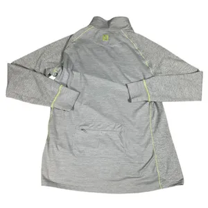 FootJoy FJ Gray Athletic Quarter Zip Pullover Golf Top‎ Neon Accent Performance thumbnail 4