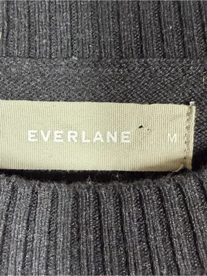 Everlane Black Organic Cotton Crewneck Sweater thumbnail 3