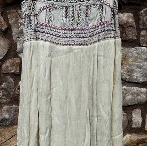 VTG Scully Embroidered Maxi Pull-on Skirt Gauzy Womens Large Boho Layered thumbnail 3