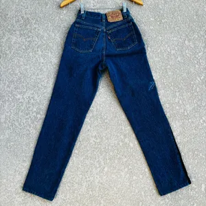 Vintage Levi’s 501 Women’s Size 1 Black Suede Front Panels 80s Button Fly USA thumbnail 4