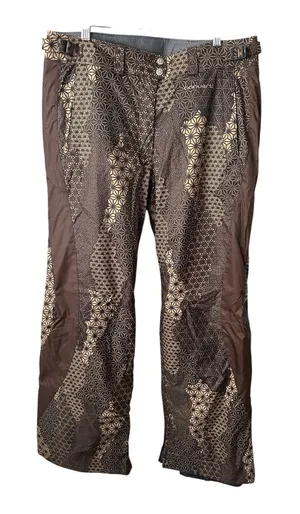 Columbia Convert Womens Snow Pants Brown Pattern Medium thumbnail 1