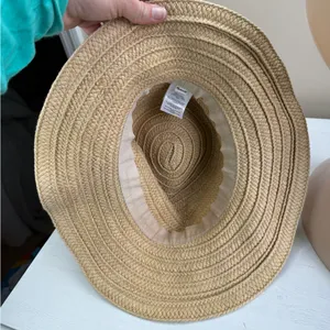 Madewell Packable Braided Straw Hat Summer Beach Travel Vacation Sz M/L thumbnail 8