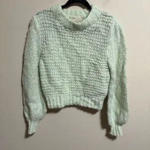 Aritzia Wilfred Le Fou Shimmy Sweater Ginger Mint Alpaca Wool Blend- Size Small thumbnail 4